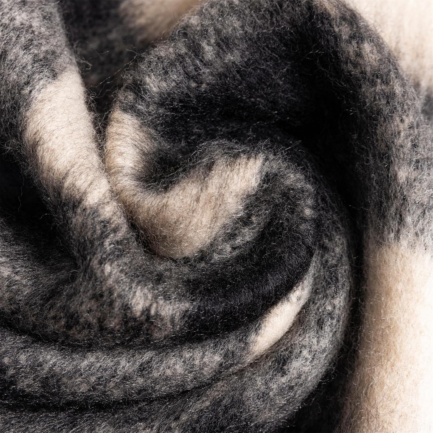 Plush scarf fabric close-up