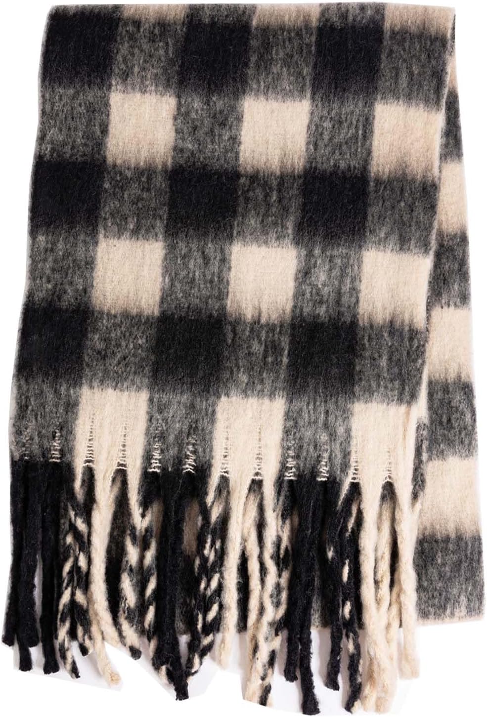 Cashmere-like plaid scarves